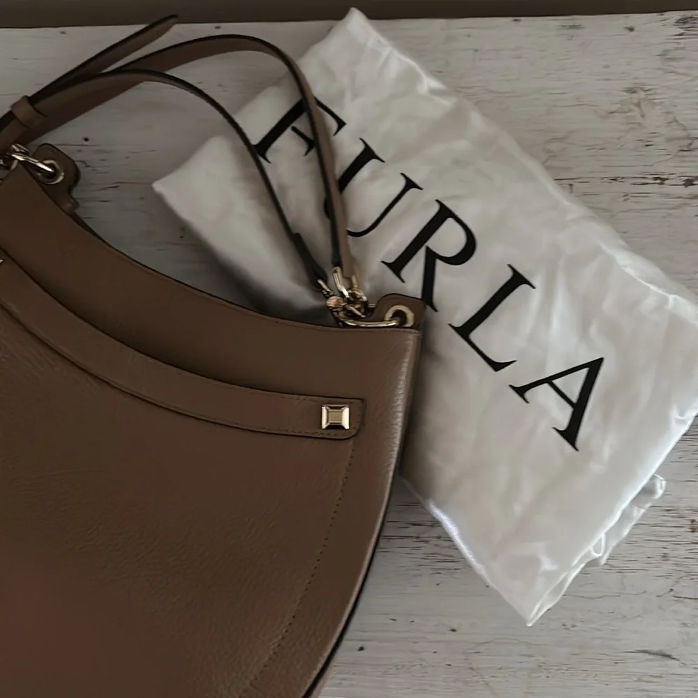 Furla Afrodite Leather Hobo Bag